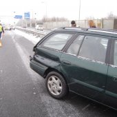 Ongeval door sneeuw A44 18,5 Leiden